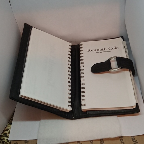 Kenneth Cole Vintage Planner Address Book Black Faux Leather 1998 - Picture 4 of 5